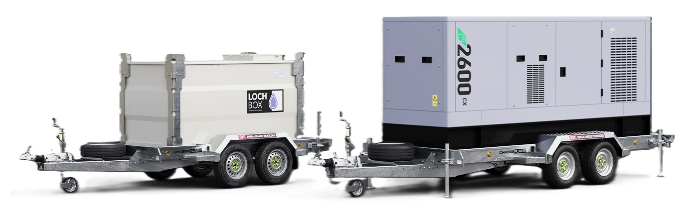 Brian James Chassis Plant 3500 kg – přívěs pro elektrocentrály